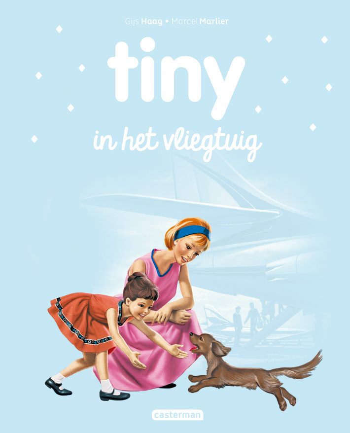 Tiny in het vliegtuig