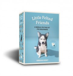Little Felted Friends: Siberian Husky: Dog Needle-Felting Beginner Kit with Needles, Wool, Supplies, and Instructions