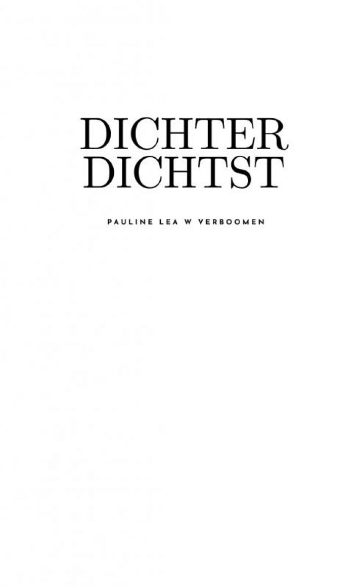 Dichter Dichtst