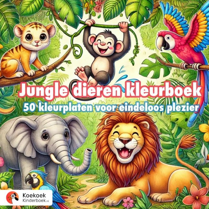 Jungle dieren kleurboek