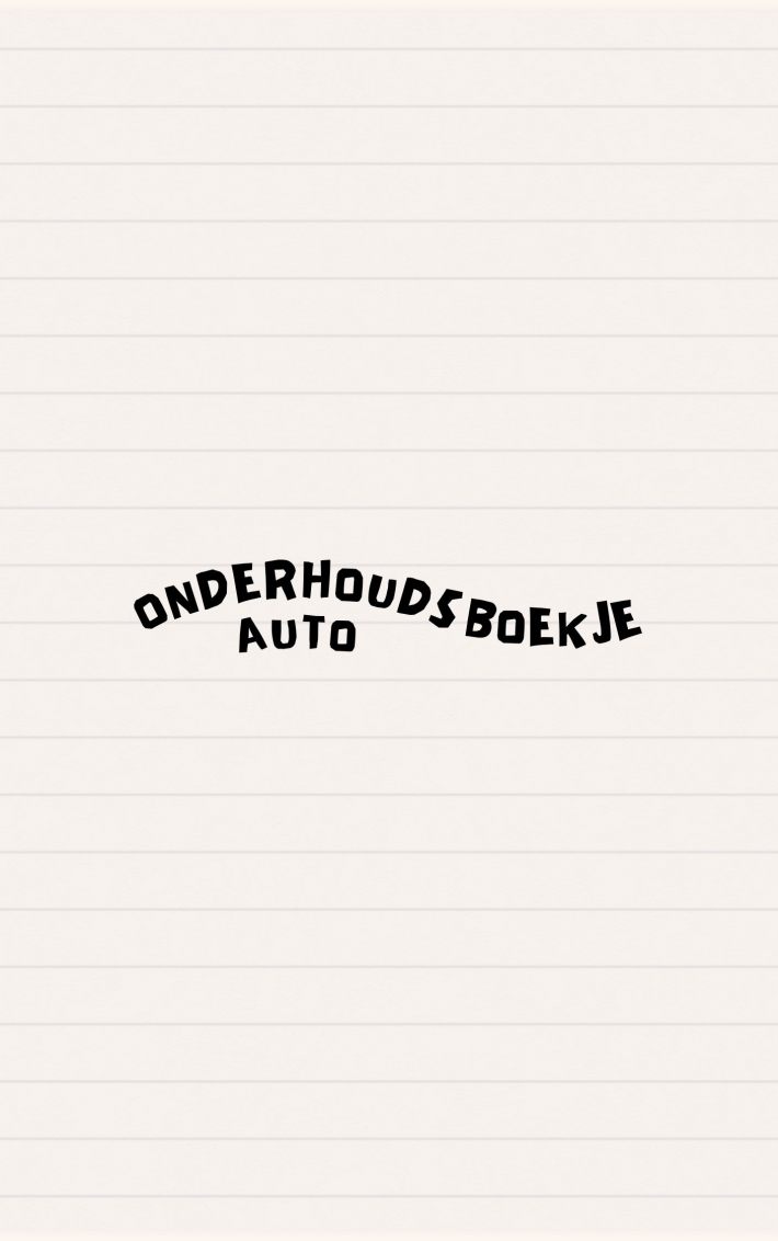 Onderhoudsboekje Auto