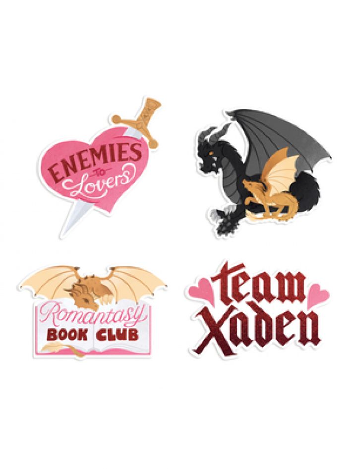 Rebecca Yarros's Fourth Wing: Romantasy Stickers - Sticker Set of 4