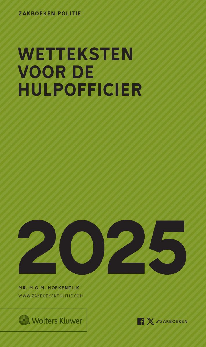 Zakboek wetteksten voor de hulpofficier 2025