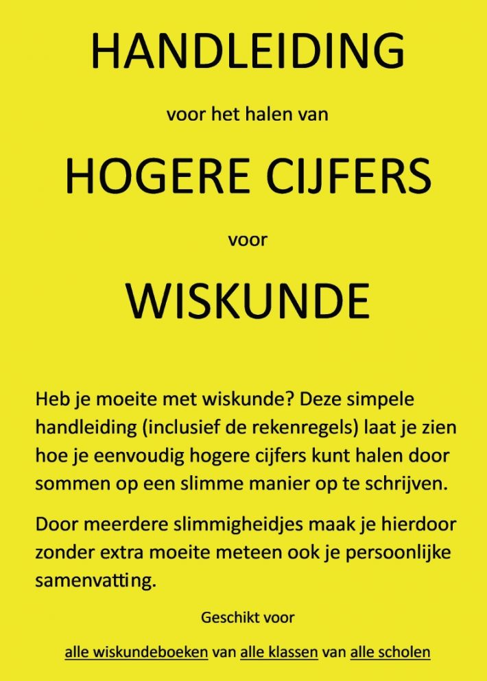 Handleiding voor het halen van hogere cijfers voor wiskunde