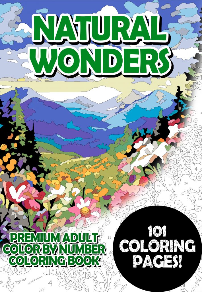 Natural Wonders - Premium Adult Color By Number Coloring Book