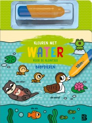 Kleuren met water voor de kleintjes: Babydieren