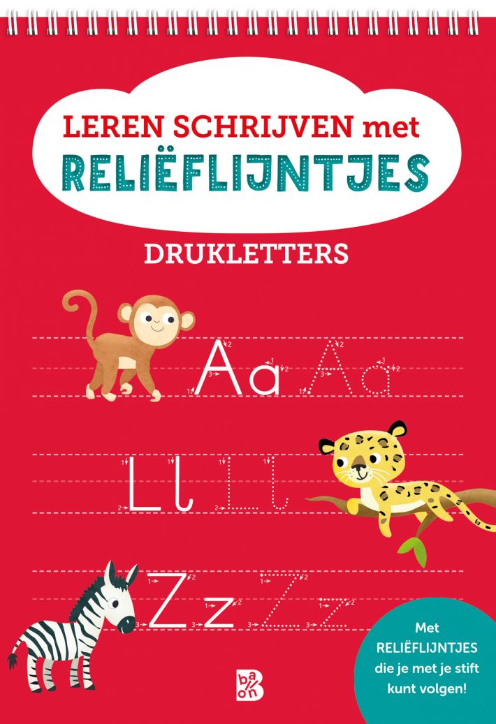Leren schrijven met reliëflijntjes: Drukletters