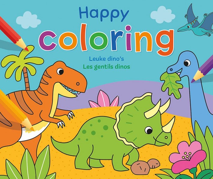 Happy Coloring - Leuke dino's / Happy Coloring - Les gentils dinos