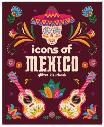 Glitter kleurboeken voor volwassenen - Icons of Mexico