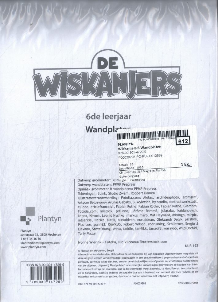De wiskanjers 6 wandplaten