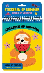 Stickeren op nummer - Dieren op vakantie