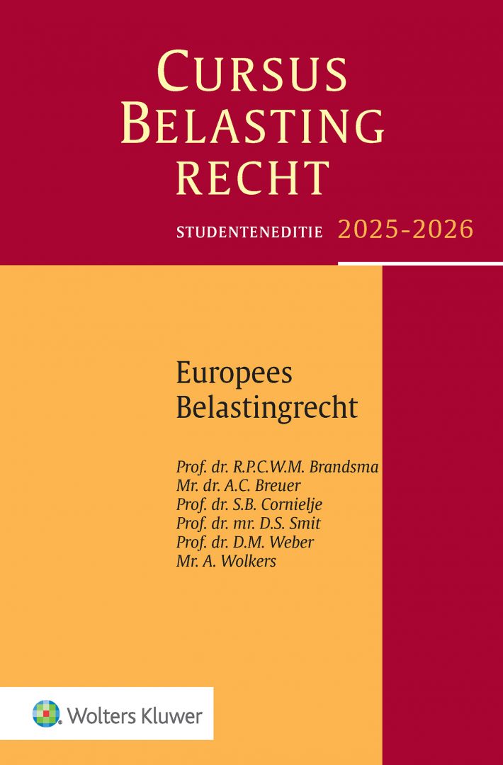Studenteneditie Cursus Belastingrecht Europees belastingrecht 2025-2026