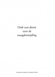 Orde van dienst voor de maagdenwijding