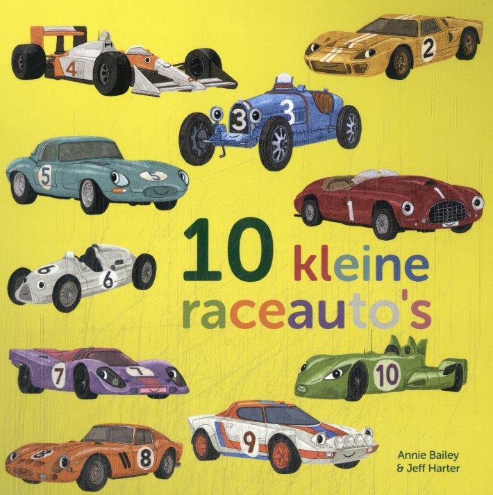 Tien kleine raceauto's