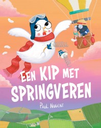 Een kip met springveren