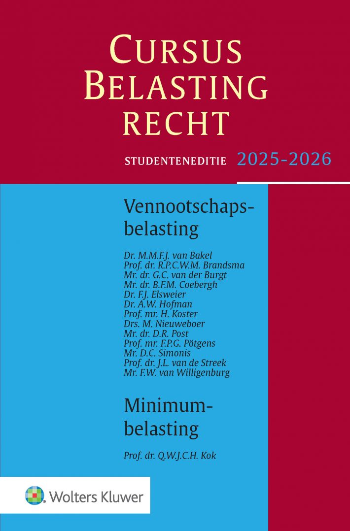 Cursus belastingrecht Vennootschapsbelasting