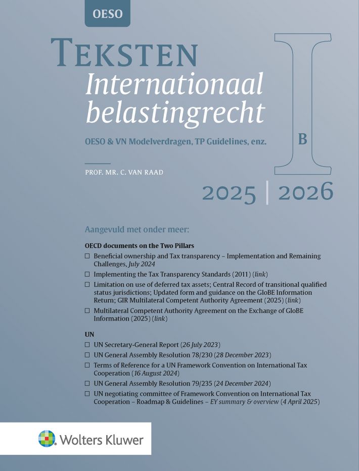 Teksten Internationaal belastingrecht 2025/2026 • Teksten Internationaal belastingrecht