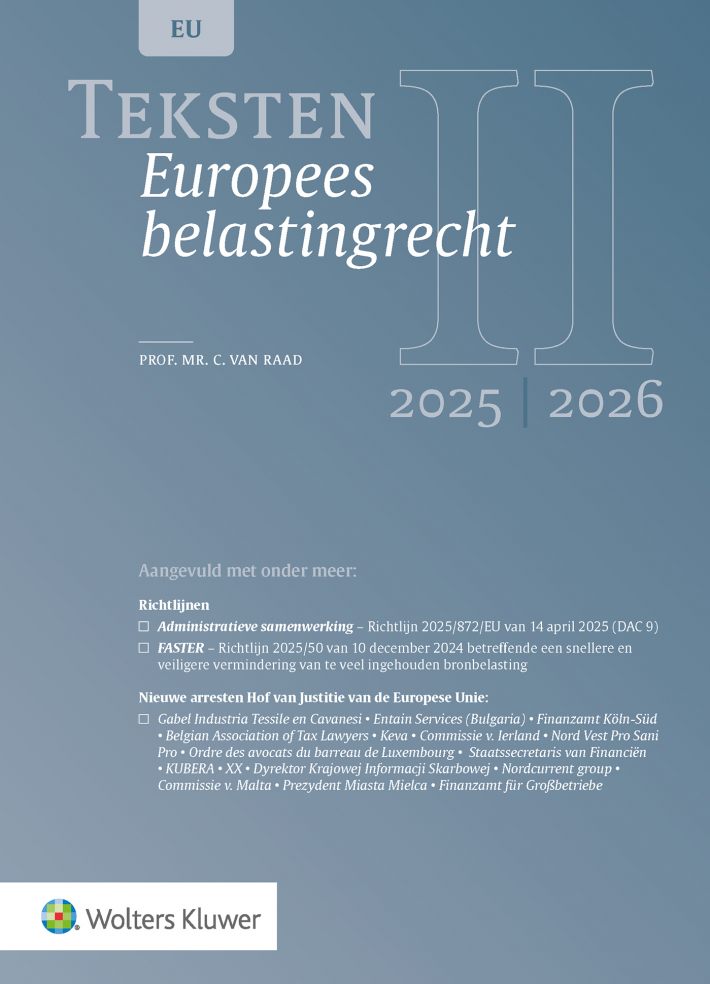 Teksten Europees belastingrecht 2025/2026 • Teksten Europees belastingrecht 2025/2026