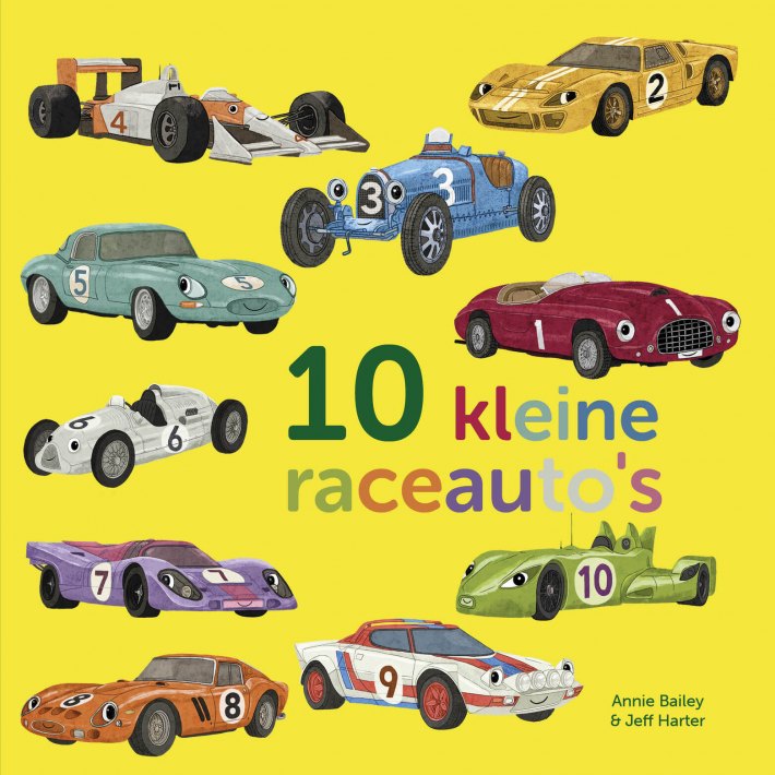 Tien kleine raceauto's