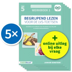 Begrijpend lezen voor de LVS-toetsen - Groep 5 - Werkboek 1 + Online video-uitleg (set van 5)