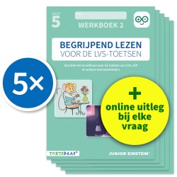 Begrijpend lezen voor de LVS-toetsen - Groep 5 - Werkboek 2 + Online video-uitleg (set van 5)