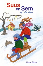 Suus en Sem op de slee