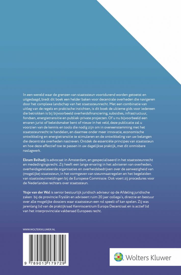 Staatssteun in de decentrale praktijk