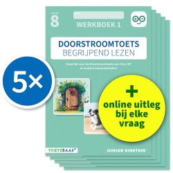 Doorstroomtoets Begrijpend lezen – Werkboek 1 + Online video-uitleg (set van 5)