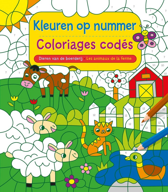 Kleuren op nummer / Les animaux de la ferme - Coloriages codés Kleuren op nummer / Les animaux de la ferme - Coloriages codés