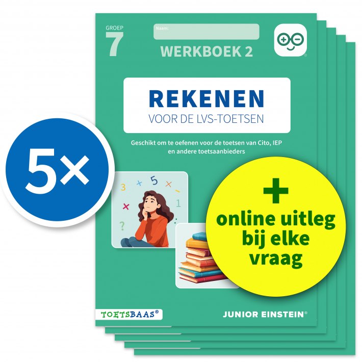 Rekenen voor de LVS-toetsen - Groep 7 - Werkboek 2 - Set van 5