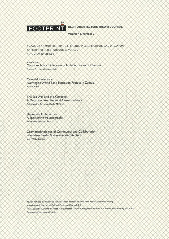 Engaging Cosmotechnical Difference in Architecture and Urbanism