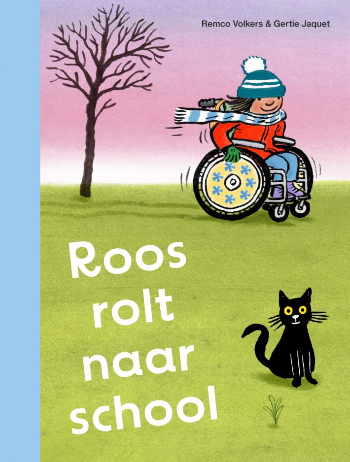 Roos rolt naar school