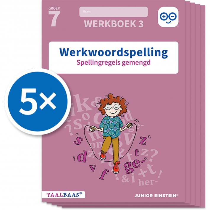 Werkwoordspelling werkboek 3 groep 7 (Set van 5)