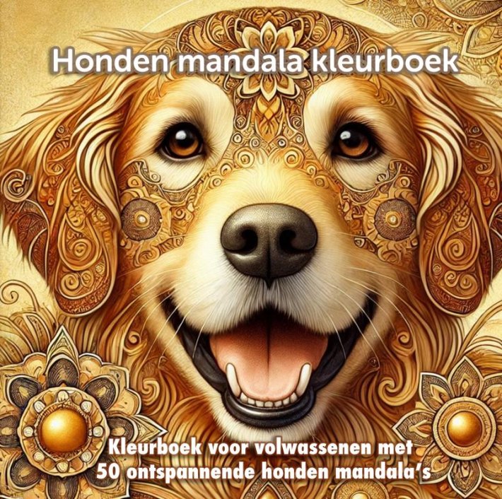 Honden mandala kleurboek voor volwassenen