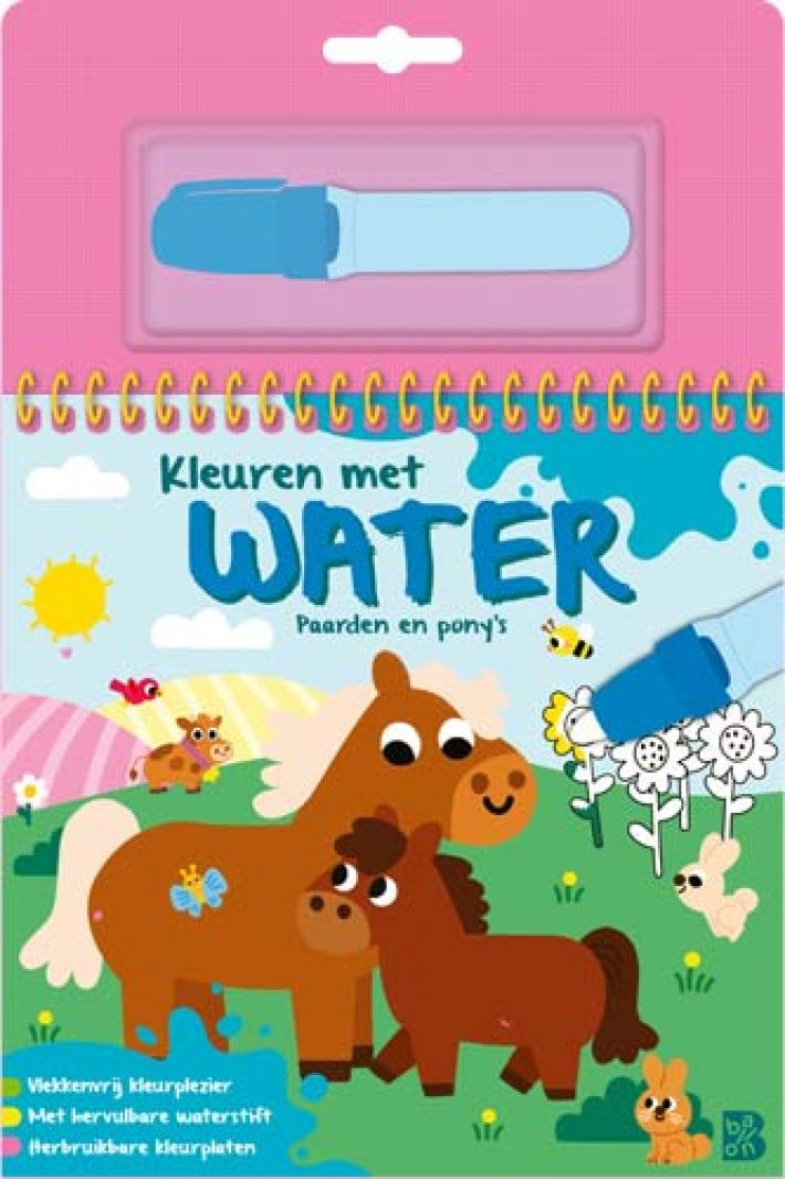 Kleuren met water 2026: Paarden en pony's