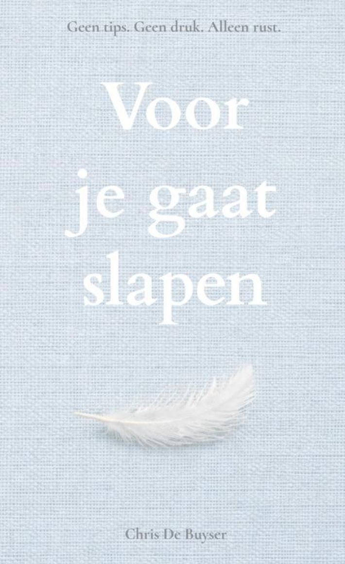 Voor je gaat slapen