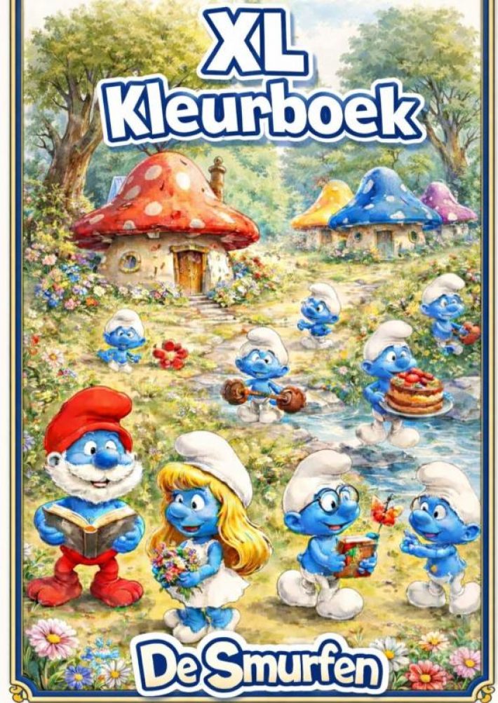 XL Kleurboek, de Smurfen.