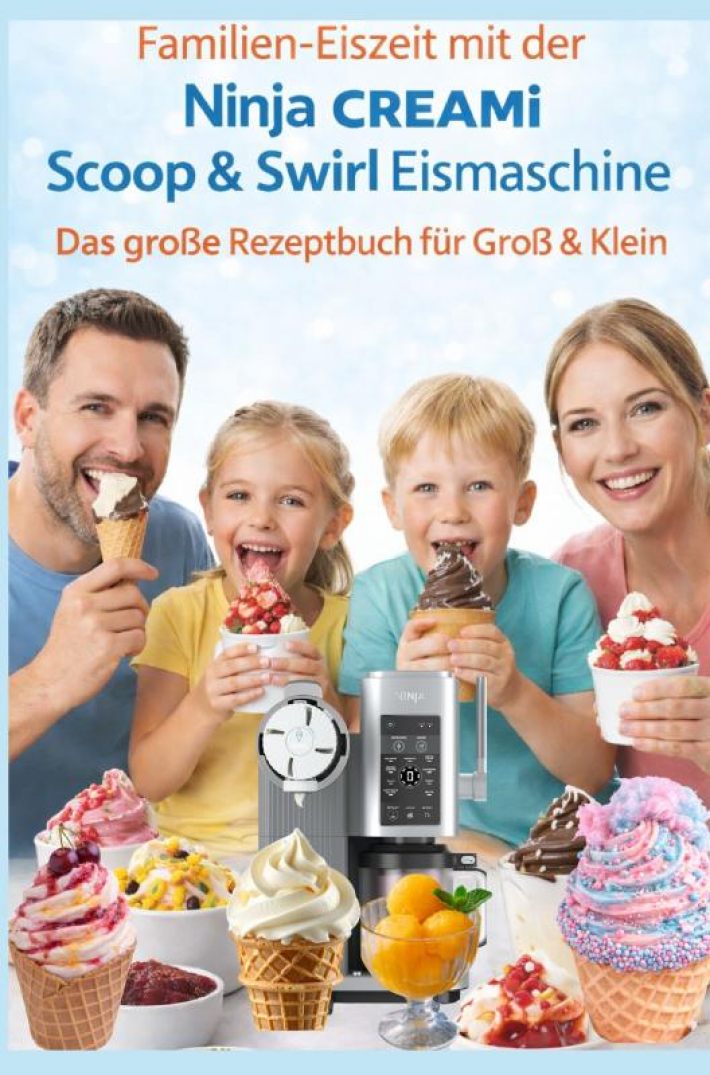Familien-Eiszeit mit der Ninja CREAMi Scoop & Swirl Eismaschine – Das große Rezeptbuch für Groß & Klein:Über 100 leckere & kinderfreundliche Rezepte