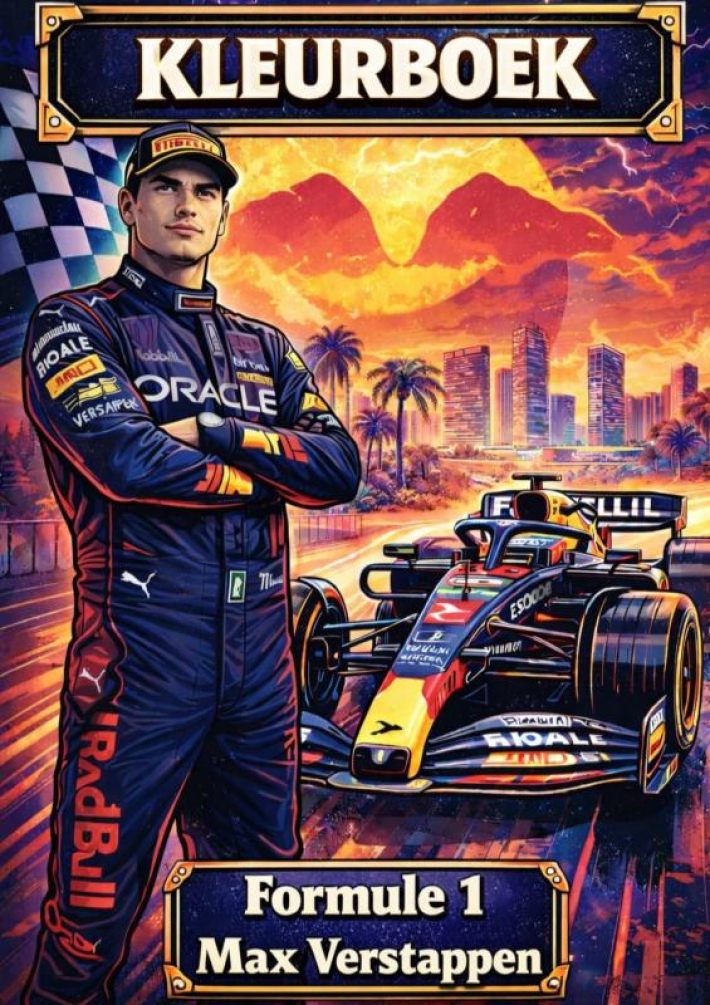 Kleurboek, Formule 1. Max Verstappen