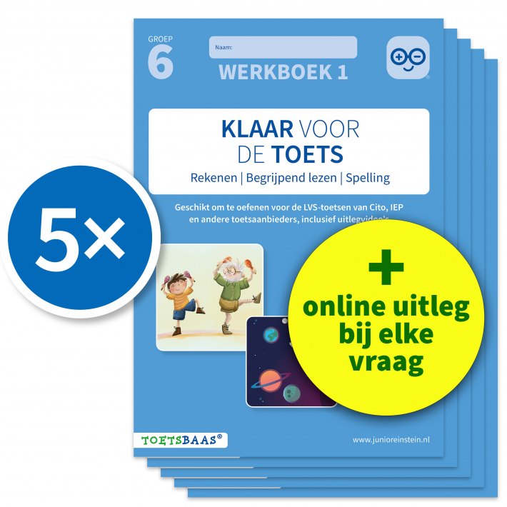 Klaar voor de toets - Werkboek 1 | Groep 6 + Online video-uitleg
