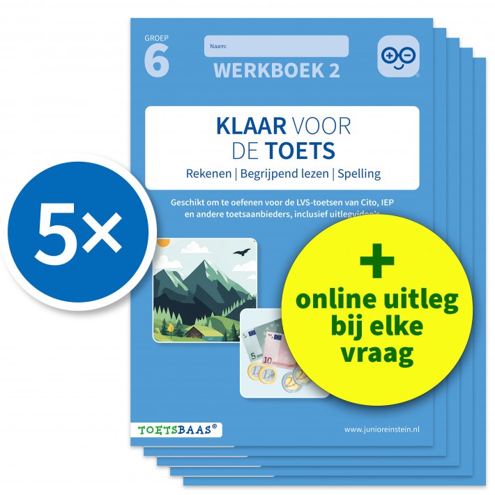 Klaar voor de toets - Werkboek 2 | Groep 6 + Online video-uitleg