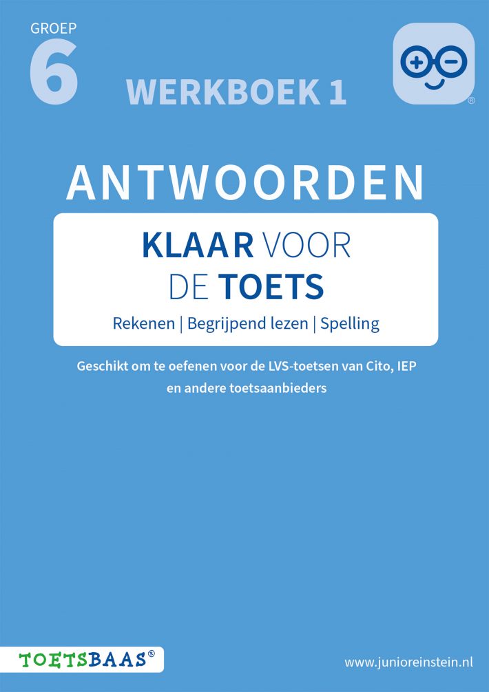 Klaar voor de toets - Antwoordenboek 1 | Groep 6 + Online video-uitleg