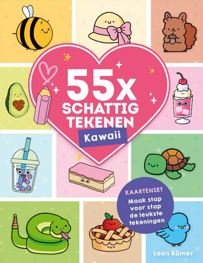 Kaartenset: 55x schattig tekenen