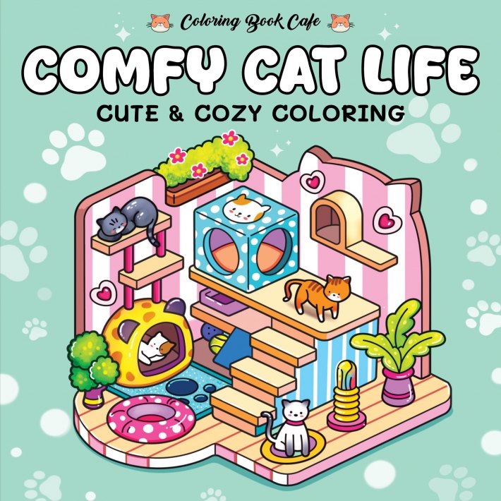 Comfy cat life - Cute & cozy coloring