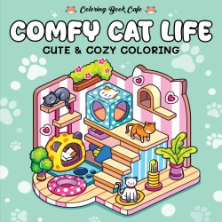 Comfy cat life - Cute & cozy coloring