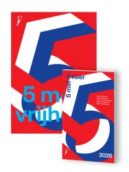 Set 5x boekje met poster ‘5 keer 5 mei 2026’ &bullet; Los exemplaar boekje met poster '5 keer 5 mei 2026'