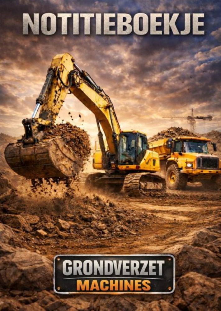 Notitieboekje, grondverzet machines