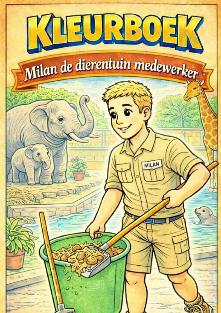 Kleurboek, Milan de dierentuin medewerker. (Beroepen serie)