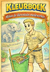 Kleurboek, Milan de dierentuin medewerker. (Beroepen serie)