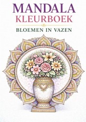 Mandala kleurboek, bloemen in vazen
